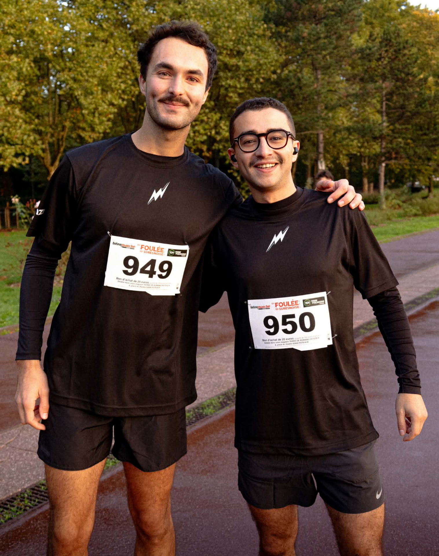 Fondateurs de runzi après une course